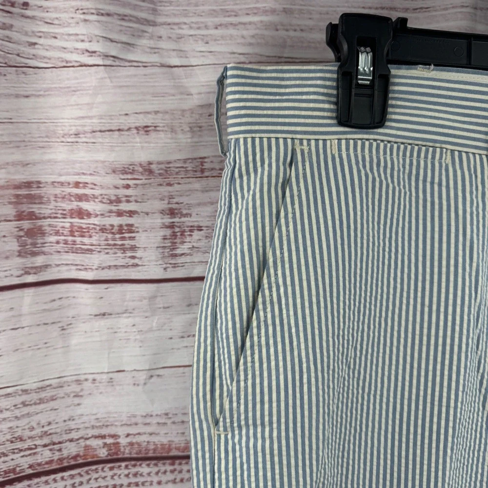 Polo Ralph Lauren Pants Mens 36x32 Seersucker Striped Blue White Cotton Chinos